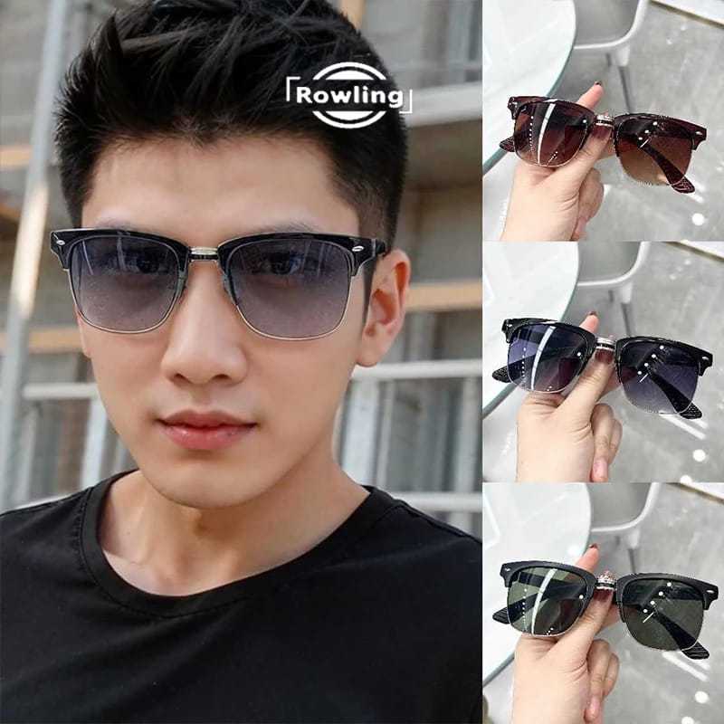 Kacamata pria sungglases premium pria kacamata riben kacamata pria glossy premium sungglases metal