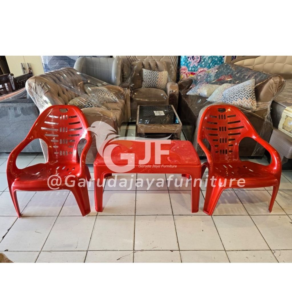 KURSI MEJA TERAS PLASTIK/MEJA KURSI SANTAI/MEJA KURSI PANTAI/KURSI MEJA PHYLIA/ KURSI CEPER / MEJA T