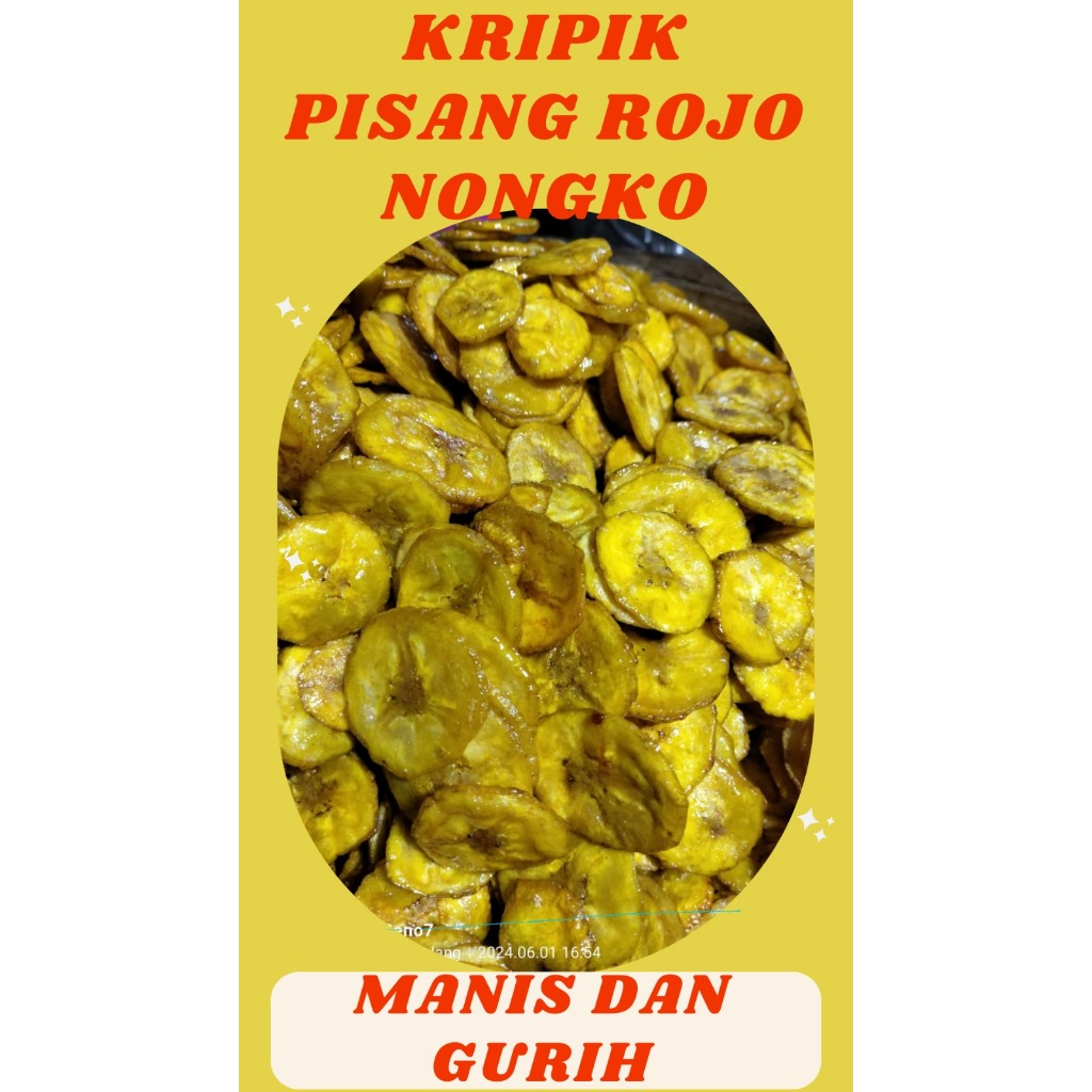

Kripik pisang manis rojo nongko termurah grosir 250G-1KG