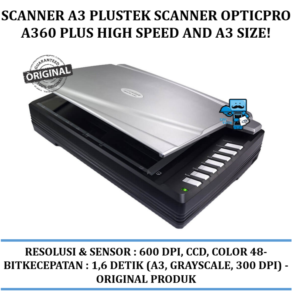 Scanner A3 Plustek scanner OpticPro A360 Plus high speed and A3 size