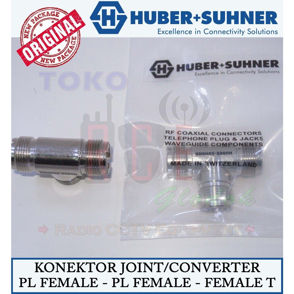 Konektor Adapter T PL 3 Female PL F - PL F - F T HuberSuhner