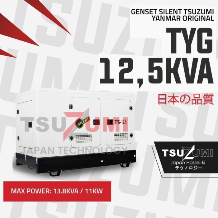 Genset Silent Diesel 12,5 KVA Tsuzumi TYG 12,5 kva - Generator Stabil dan Handal