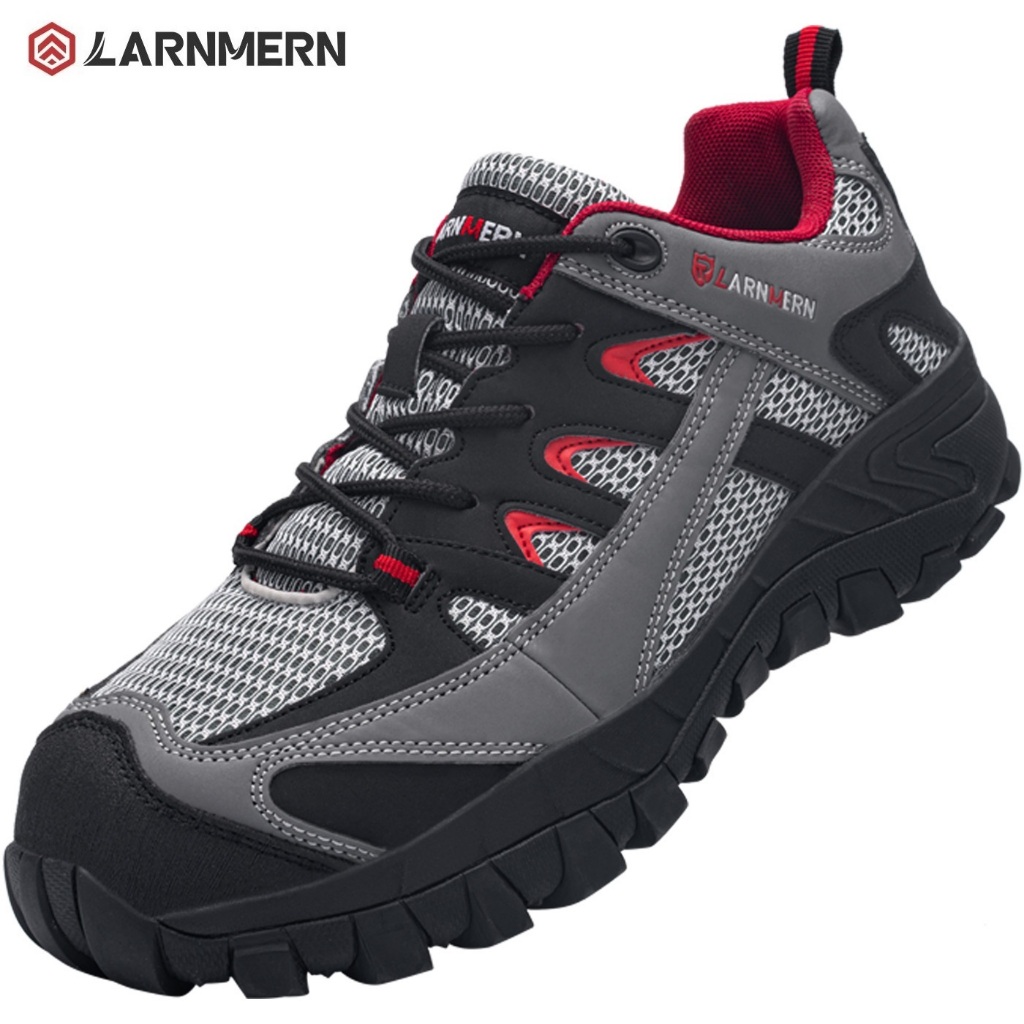 LARNMERN Safety Shoes Mens Sneakers Steel Toe Anti-Slip Work Shoes Hiking Boots Pria Wanita LM170128