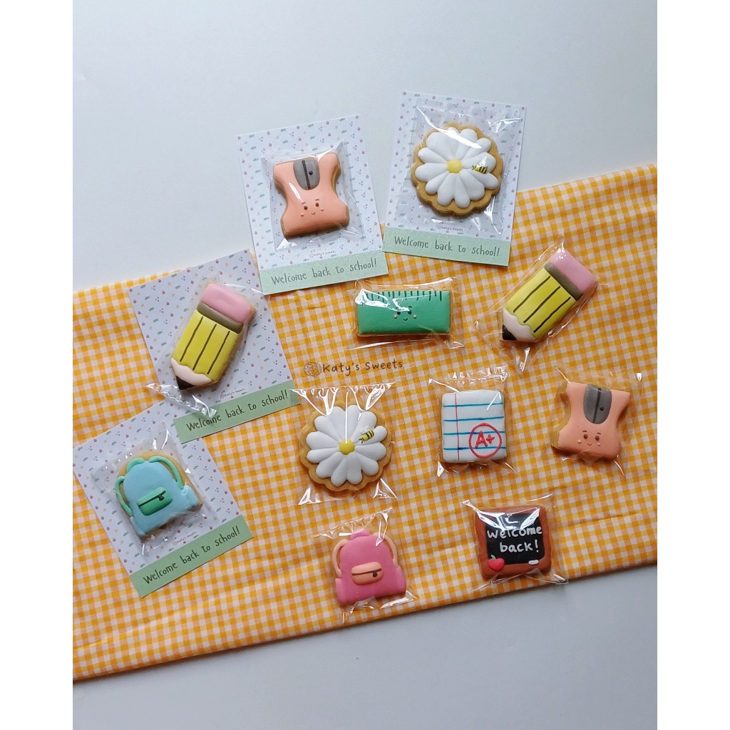 

Back To School mini cookie card (MIN 5) | Kukis hias | Souvenir kukis hias