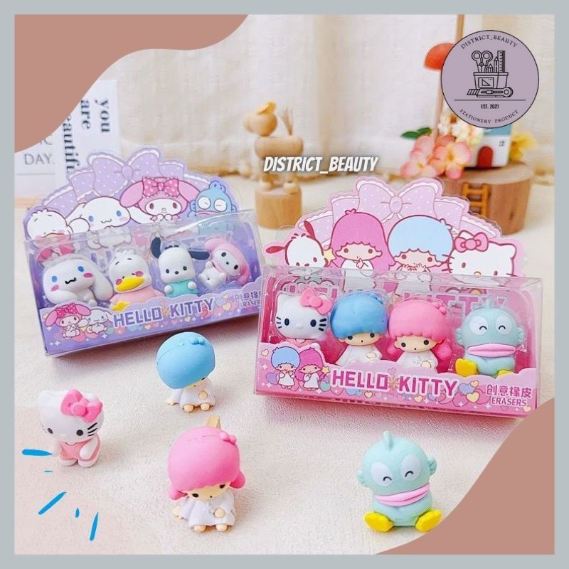 

PENGHAPUS BOX MEWAH SANRIO VERSI 2 KARET PENGHAPUS PENSIL MOTIF SANRIO 1 BOX ISI 4 PCS TERMURAH