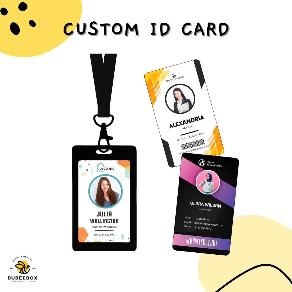 

Cetak ID Card / Kartu Pengenal / Custom Kartu Pengenal Karyawan/ Kartu perusahaan / Kartu ID Card