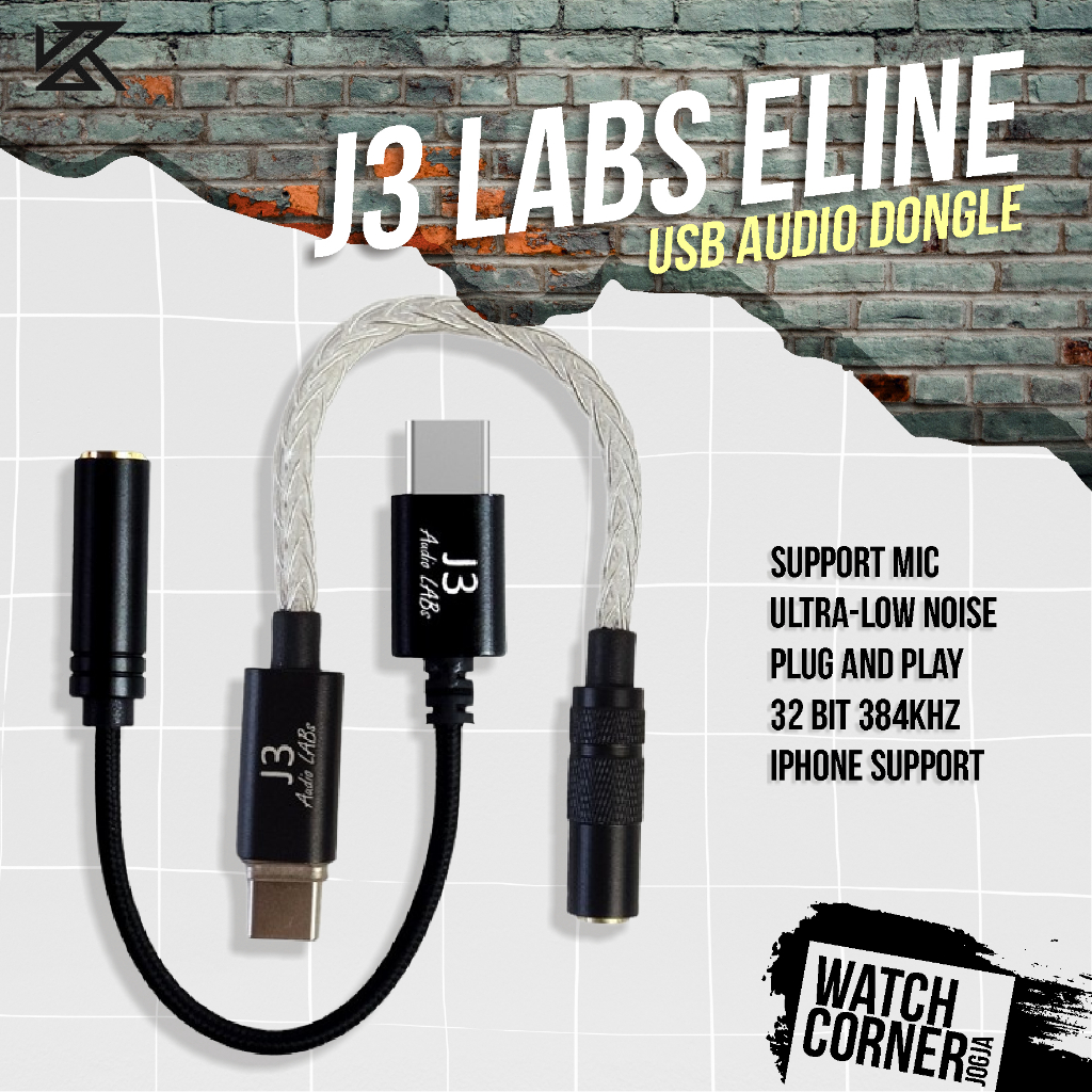 J3 Labs Eline USB Audio Dongle CX31993 32 Bit 384 Khz Ultra Low Noise