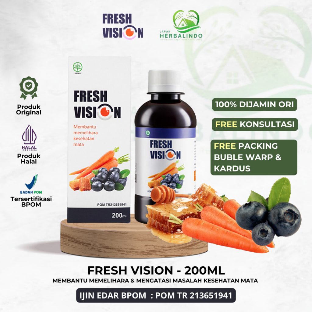 Fresh Vision - Obat Mata Herbal Atasi Glukoma Mata Minus & Cylinder Obat Mata Minus Cegah Katarak
