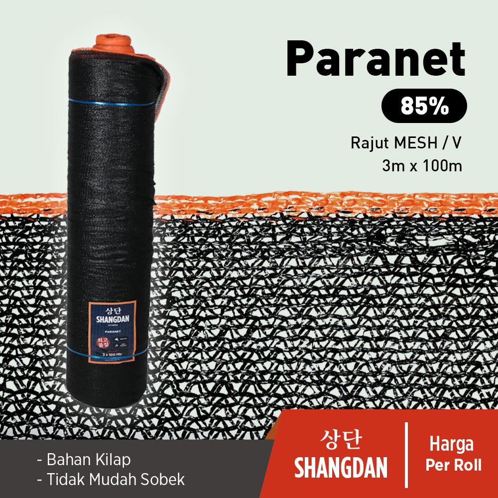 Jaring Paranet 85% 65% Shadenet Kualitas Export Lebar 3 Meter  - 1 Gulung Roll