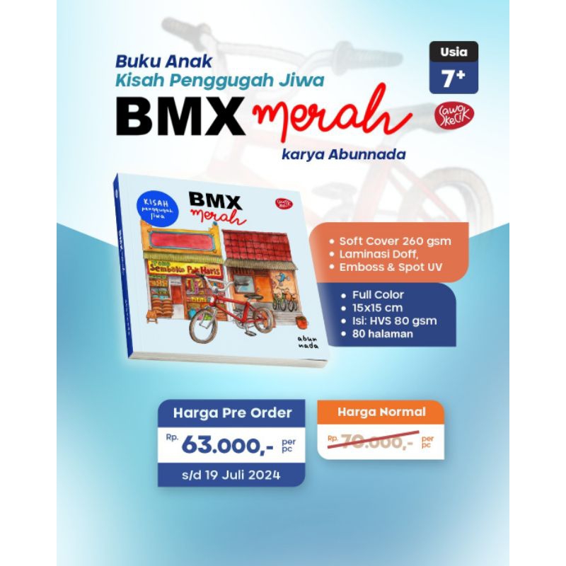 BMX Merah dan Akhlak Mulia/Buku Parenting/Buku Anak Islami/Buku Anak Muslim/Buku Anak/Buku Abunnada