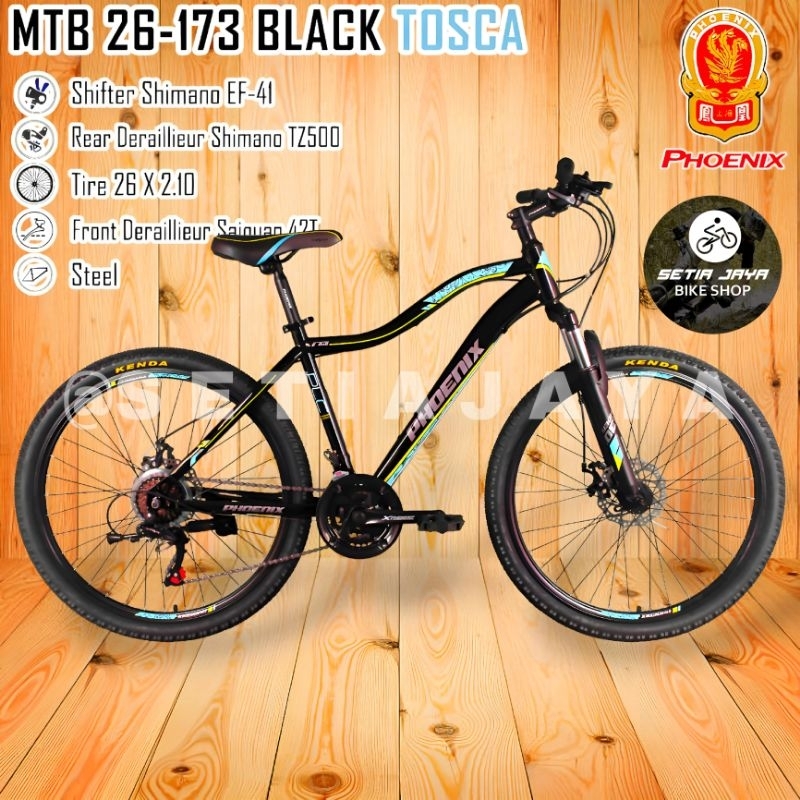 Sepeda Gunung MTB 26 Inch PHOENIX 173 SHIMANO Steel 3x7 Speed New
