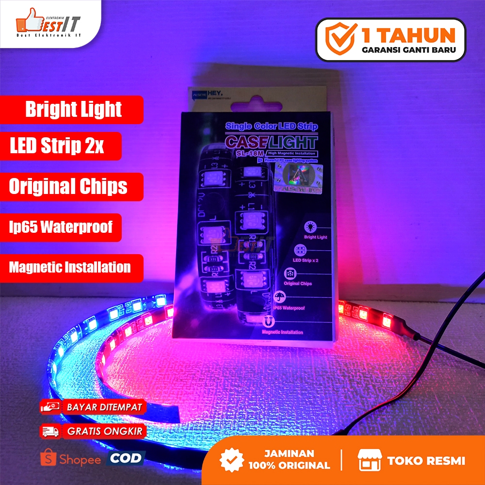 LED Strip PC Case Lighting Komputer Single Color LED STRIP High Magnetic ISI 2