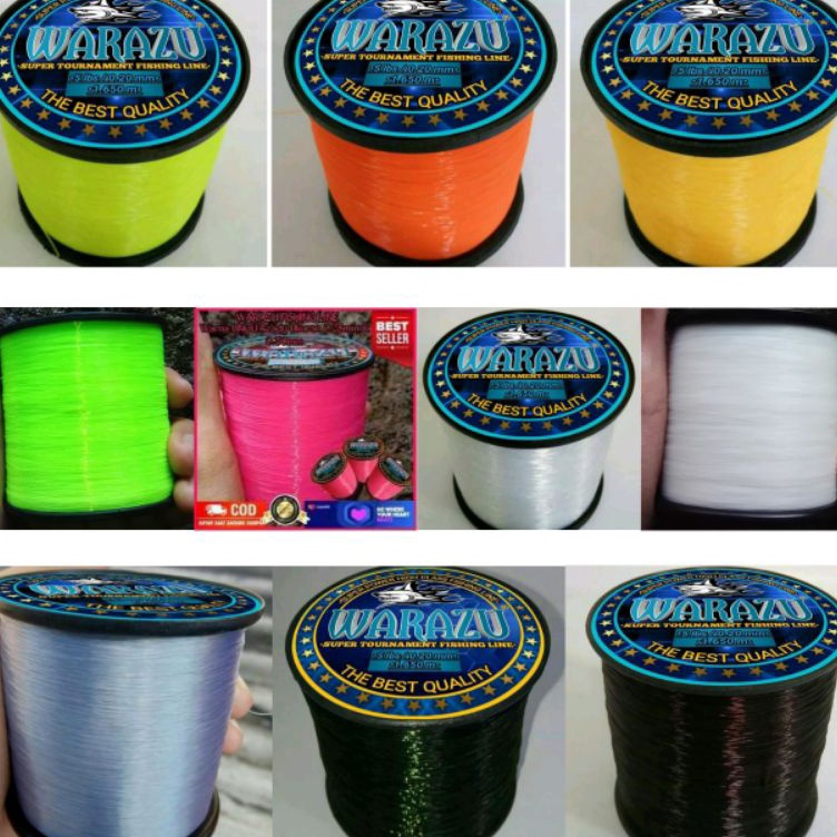 KODE H13U WARAZU FISHING LINE bisa COD SENAR PANCING ANTI KRITINGELASTISKUATTAHAN GESEKAN dan MUDAH 