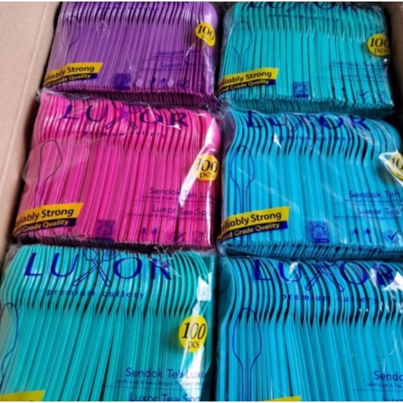Sendok Teh Luxor Putih/Warna
