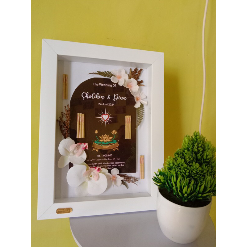 Bingkai Mahar Mas Kawin Pernikahan Ukuran 20x25 || Nurma Galery