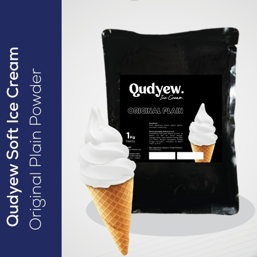 

qudyew soft ice cream original plain powder es krim bubuk polos campuran 1kg