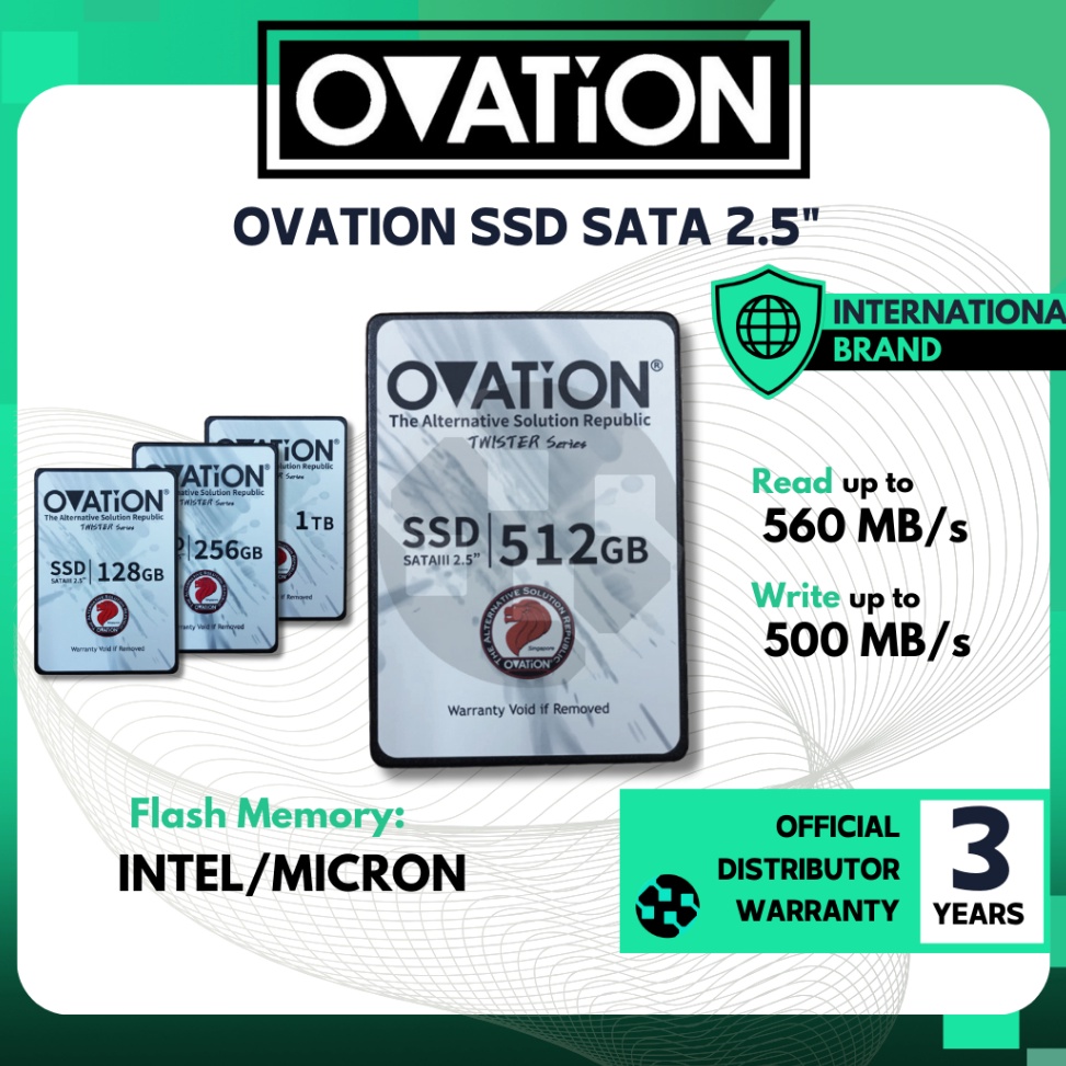 OVATION SSD 128GB  256GB  512GB  1TB 25 SSD SATA SSD Internal SSD SATA3 SSD Comparable SSD 12GB  SSD