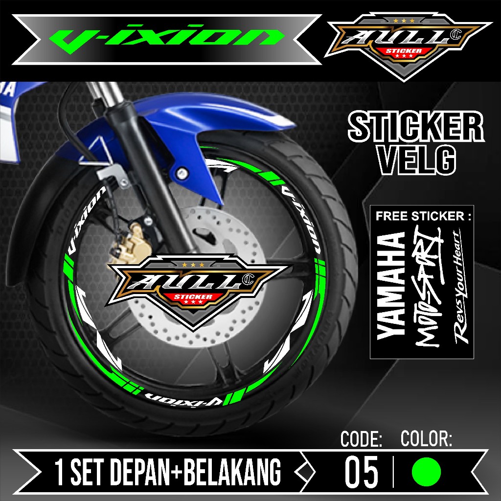 Sticker Velg Vixion Cutting Velg VIXION Motor Yamaha Old New List Stiker Cutting Velk Ban Variasi Se