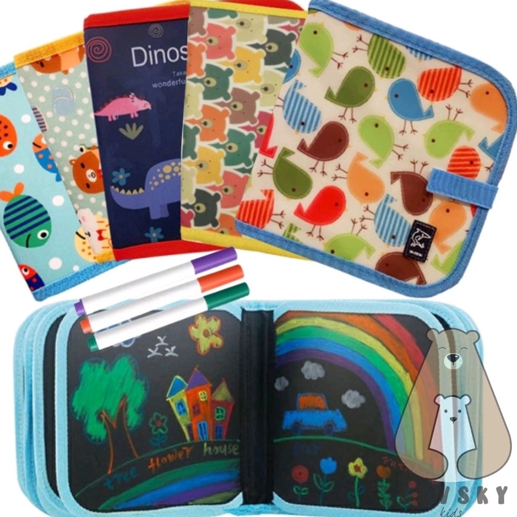 

KODE B1L7 BUKU GAMBAR PORTABLE AJAIB REUSEABLE BISA DIHAPUS FREE SPIDOL MAINAN EDUKASI ERASEABLE BOOK