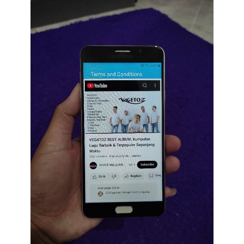 Hp Samsung A7 NFC 2016 3/32GB masih layak pake ada minus jual murah aja