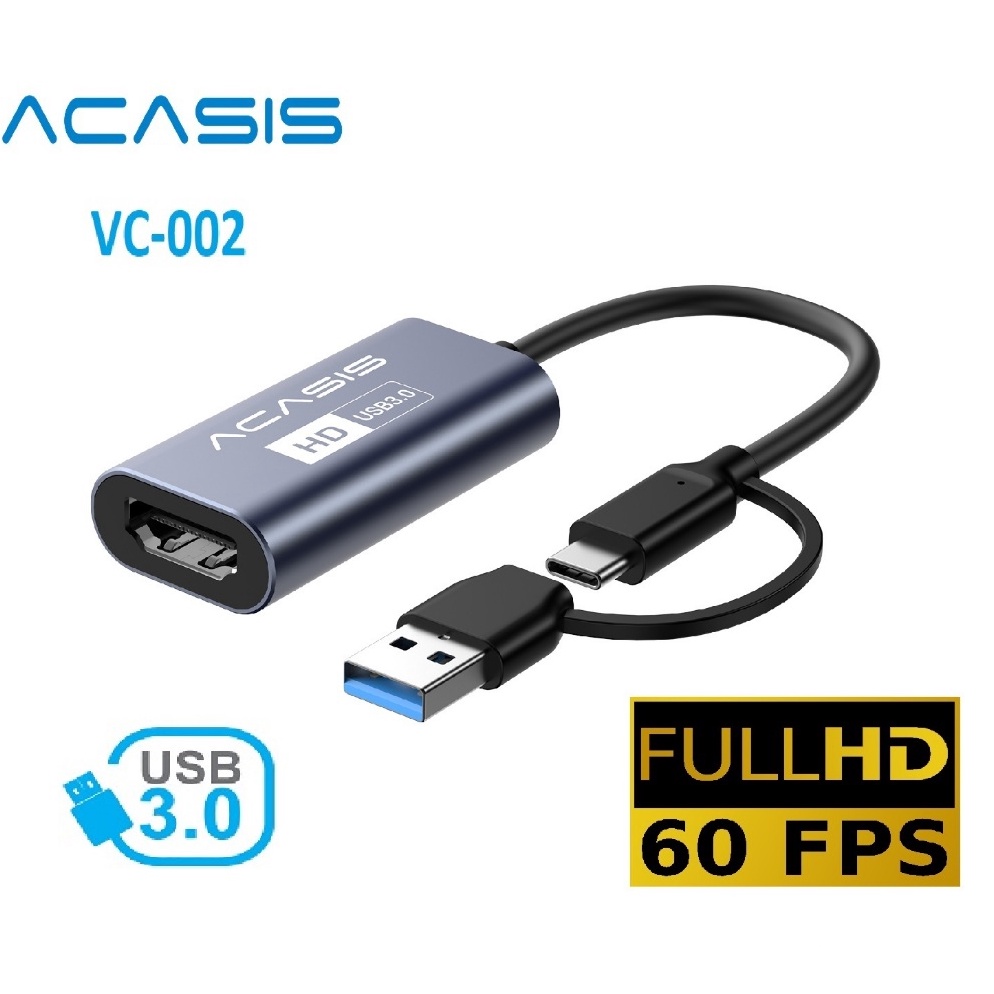 Video Capture HDMI ACASIS Full HD 18p HDTV Video Capture USB Type C l PT3