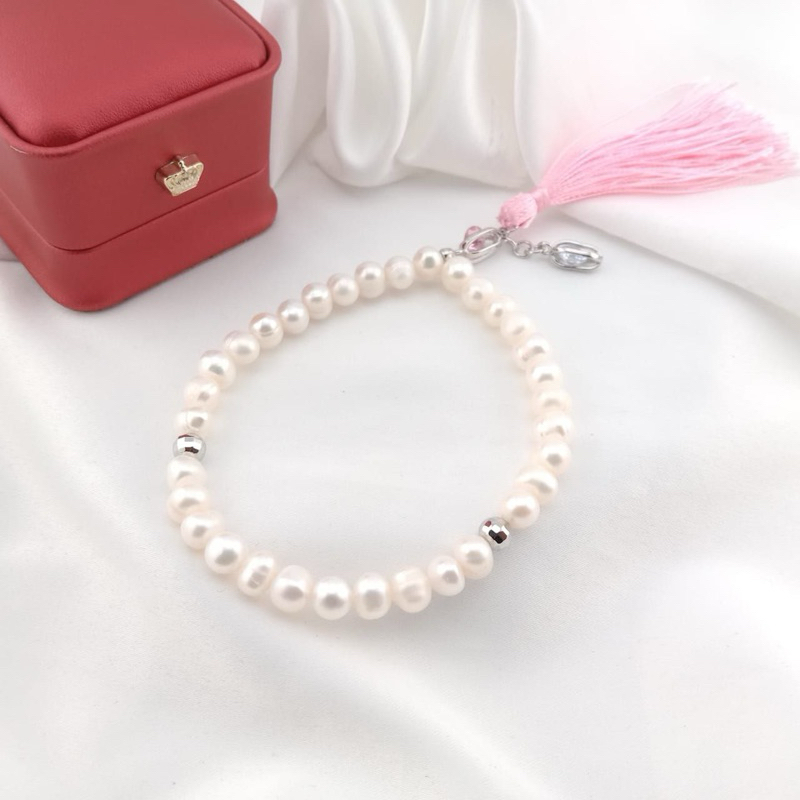 PROMO BERSERTIFIKAT TASBIH MUTIARA TAWAR ASLI  LENGKAP SERTIFIKAT DAN KOTAK BLUDRU MEWAH