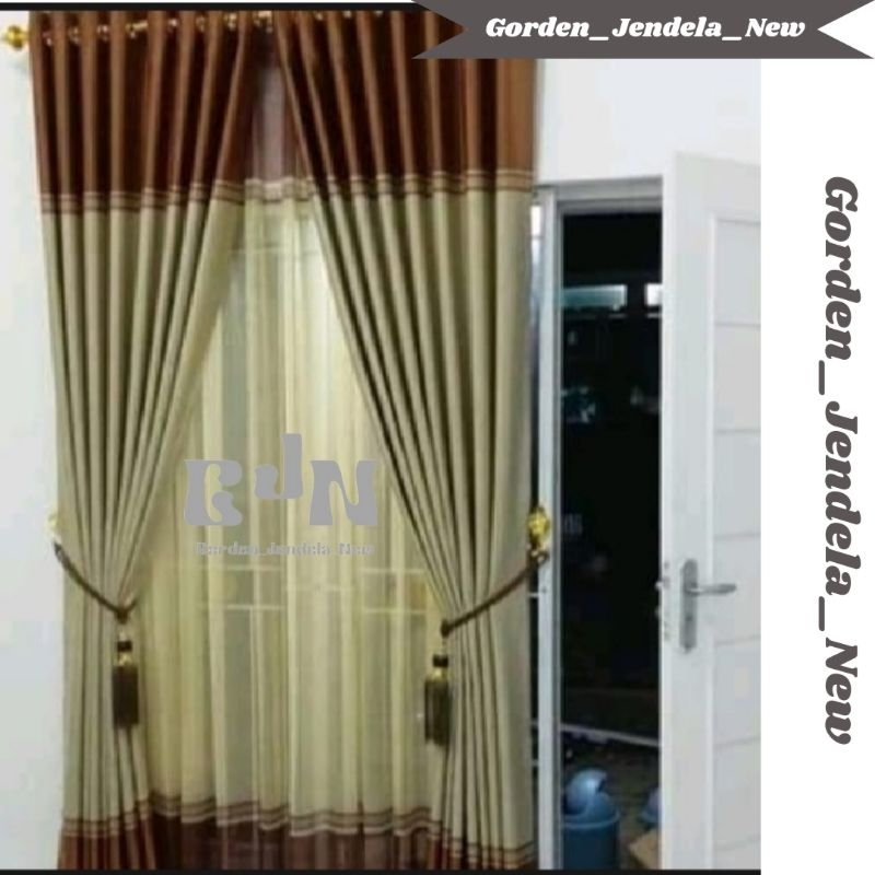 Gorden Blackout Motif Atas Bawah Bahan Ermes Gorden Blackout Super Tebal Gorden mewah gorden aesteti