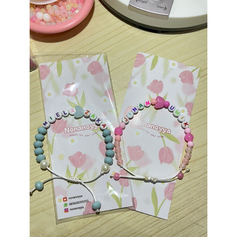 Gelang Manik Custom Nama