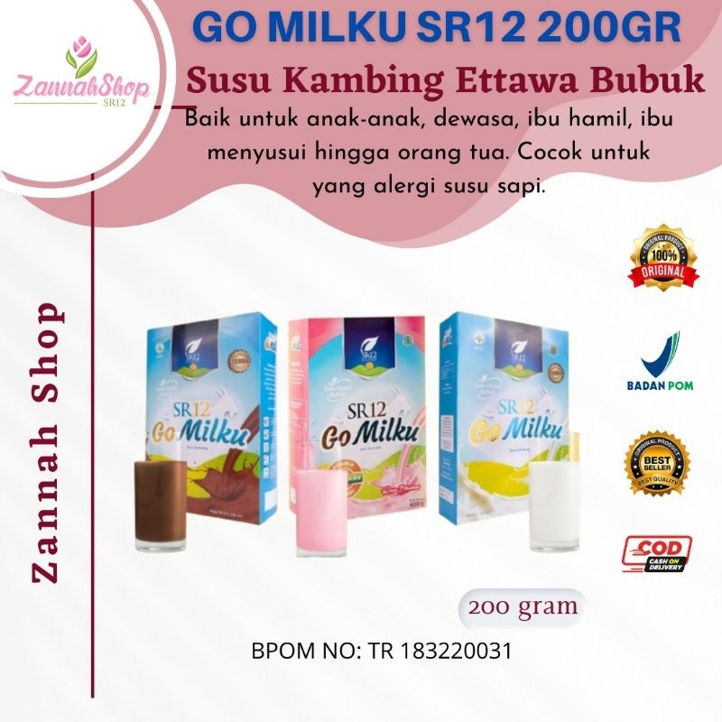 

Gomilku Susu Kambing Etawa Bubuk 200 gram Tinggi Kalsium Rendah Lemak Bebas Gula Rasa Original Cokelat Stroberi Gold