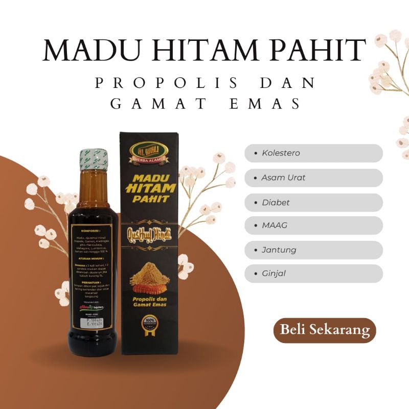 

Madu Hitam Pahit kolesterol asam urat al waly 470gr