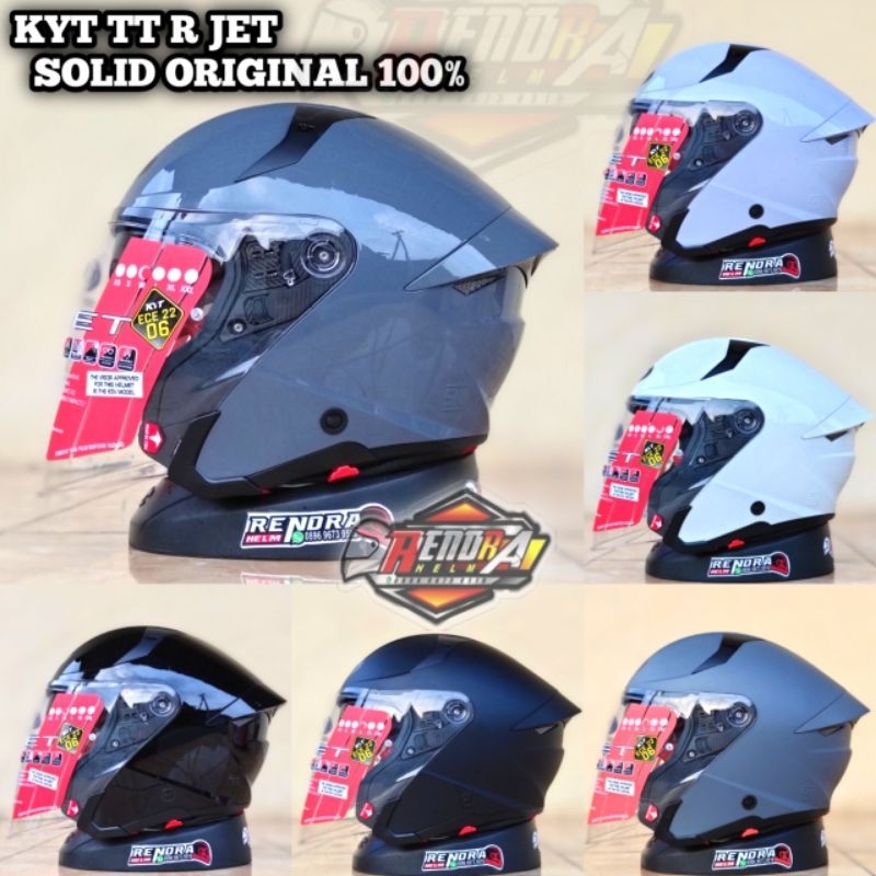 Helm KYT TT R JET SOLID ORIGINAL 100%