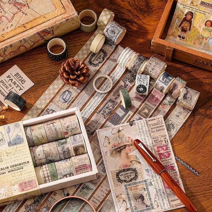 

gk 20 roll masking washi tape classic vintage diy dekorasi Songdao