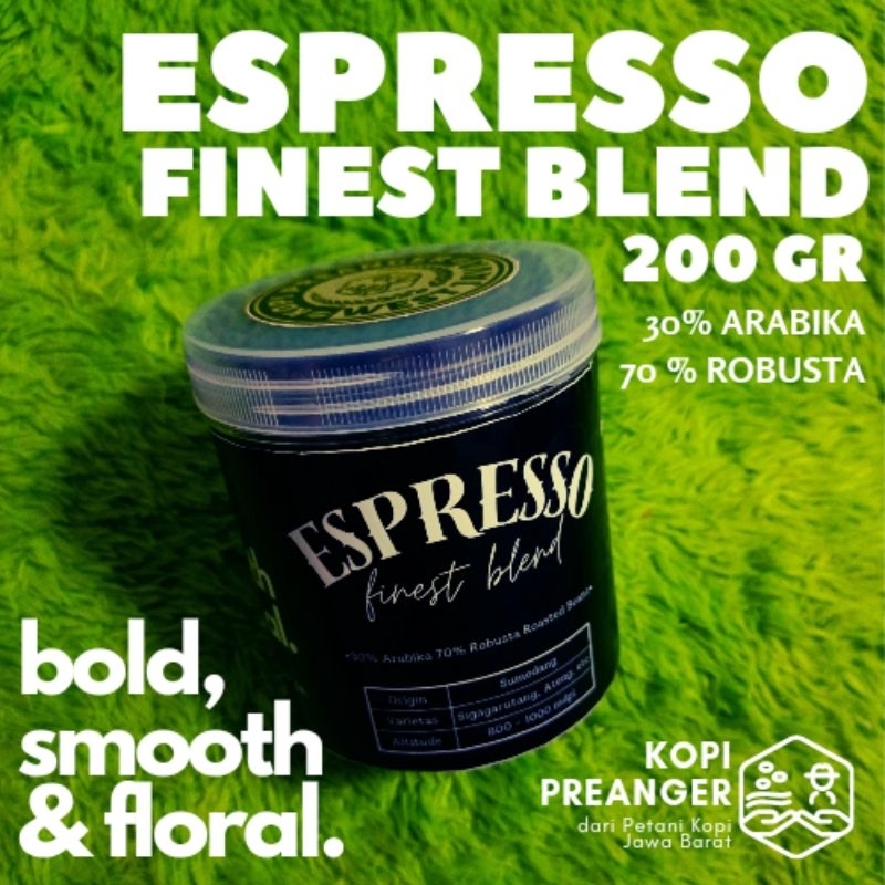 

Kopi Robusta 70% Arabika 30% Espresso Finest Blend 200 gram