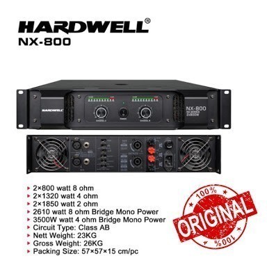 Power Amplifier HARDWELL NX800 / NX 800 / NX-800 ORIGINAL CLASS AB