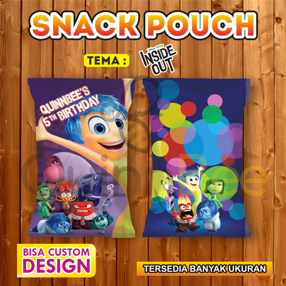 

Snack Pouch Jumbo|Pouch Ultah|Kemasan Snack Ulang Tahun|Birthday Snack Pouch (Gratis Design) - INSIDE OUT - DISNEY - PIXAR - JOY - SADNESS - ANGER - DISGUST - FEAR