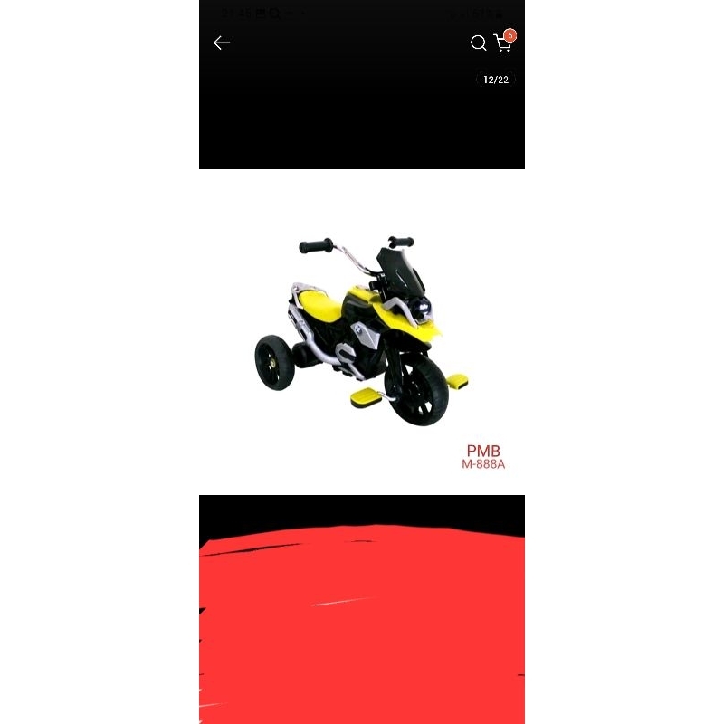 Sepeda roda tiga musik anak model motor goes