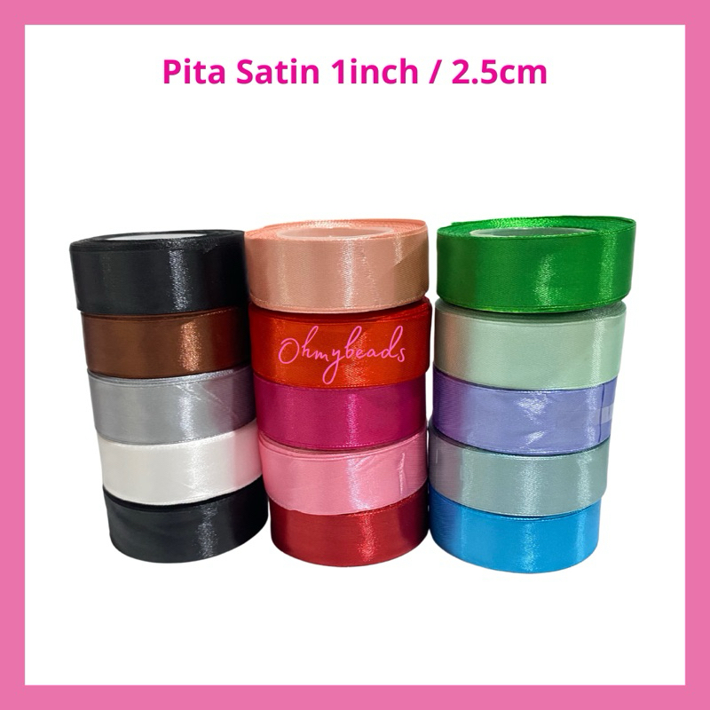 

Pita Satin Polos 1 inch - Pita Satin 2.5cm - Pita Satin Murah