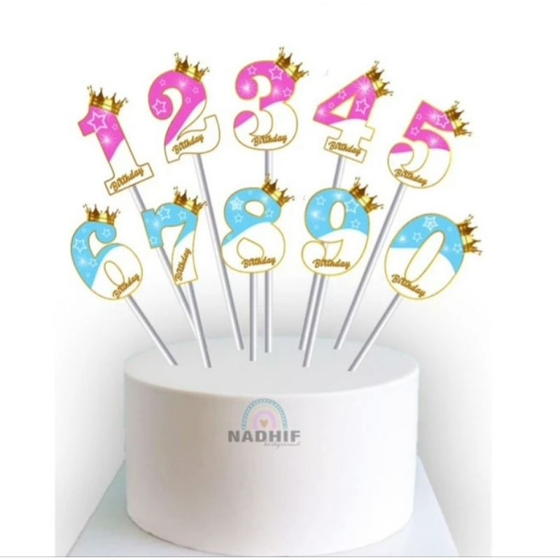 topper angka, toppercake, topper karakter angka styrofoam
