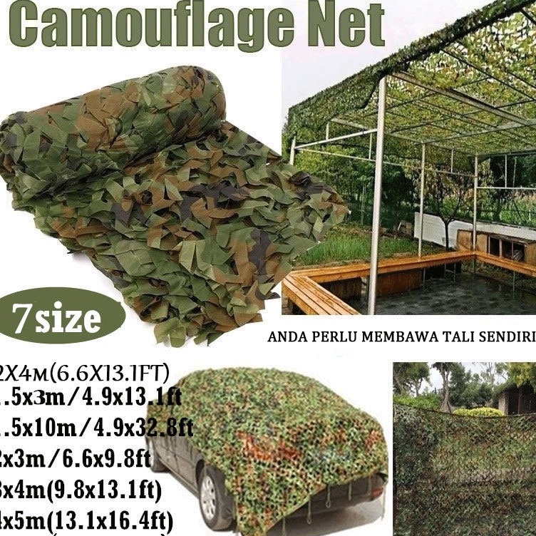 Top Grade  Tenda Jaring Kamuflase  Jaring peneduh  Jaring peneduh  Camping Militer Camouflage Net