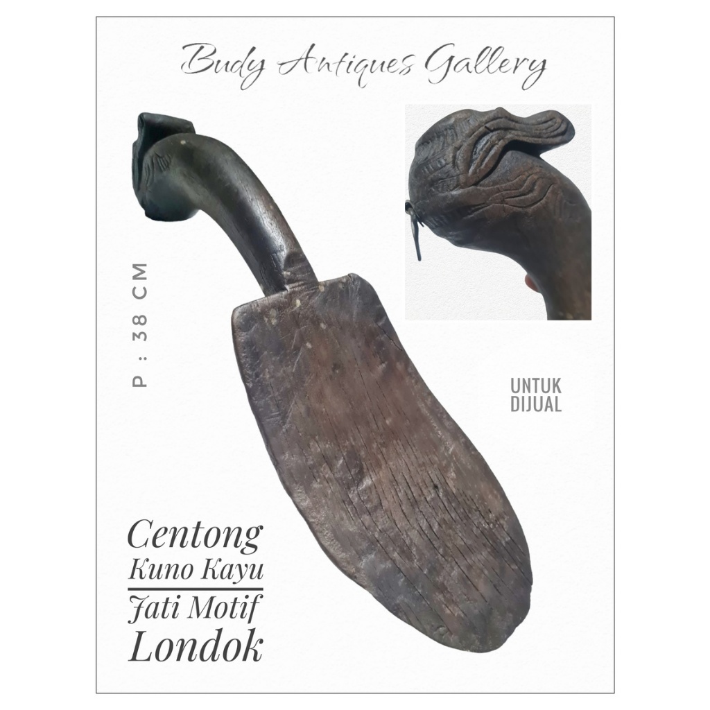 Centong Kuno Bahan Jati Motif Londok