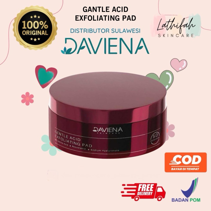 Gentle Acid Exfoliating Pad daviena skincare | daviena skincare makassar