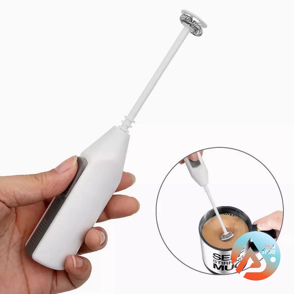 HOT APEN Hand Mixer Tangan Mini Pengocok Telur Kopi Susu Tenaga Baterai  1631