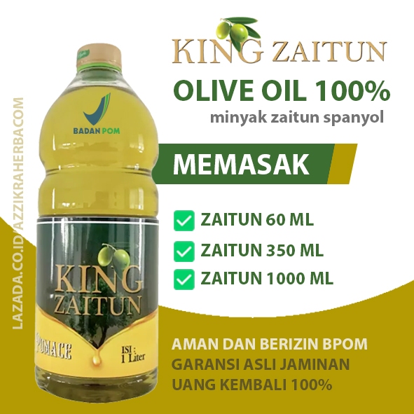 

Pomace Olive Oil / Minyak Zaitun Pomace 1 Liter KING ZAITUN