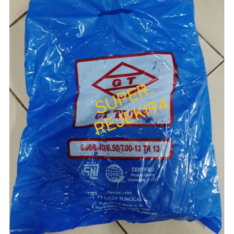 BAN DALAM GAJAH TUNGGAL MERK GT UKURAN 600/640/650/700 - 13 UNTUK MOBIL CARRY DLL RING13