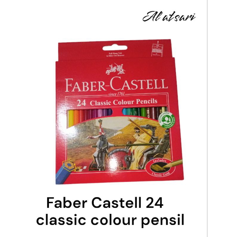 

Pensil warna Faber Castell 24 classic ( isi 24 warna )