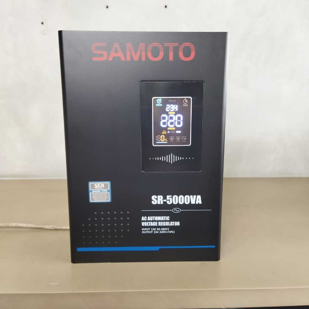 Stabilizer SAMOTO Relay Stavolt 8000VA AVR Stabiliser Relay Controlled Series SR8000 AC Automatic