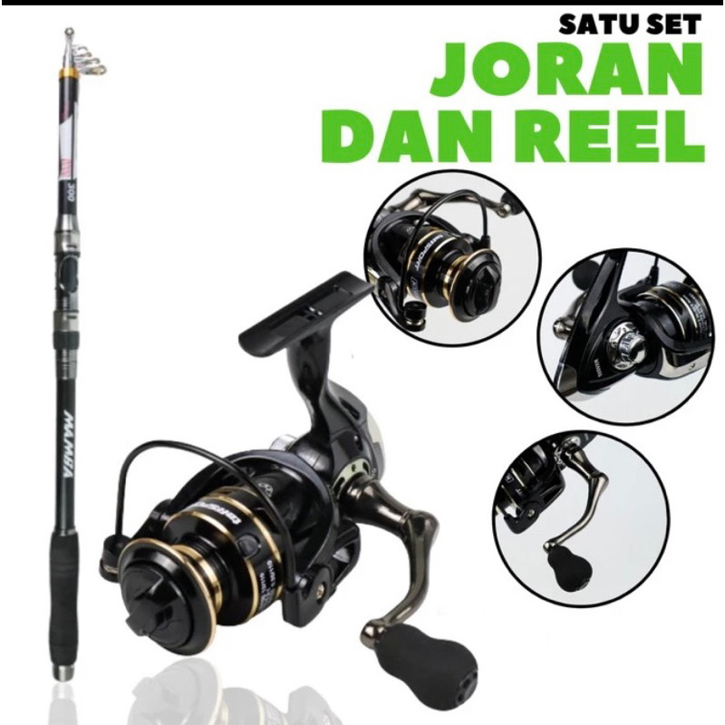 Satu set Reel Joran Pancing