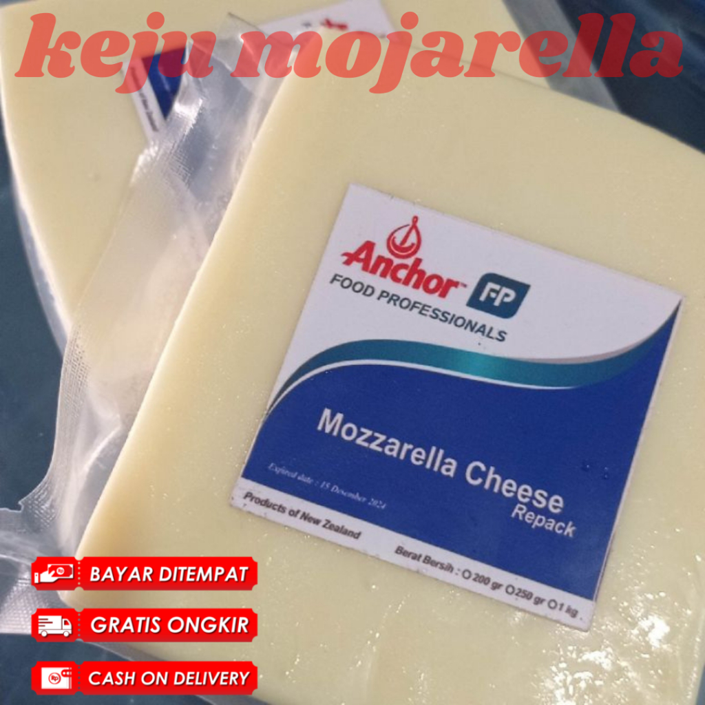 

Keju Mozarella Anchor kemasan 200-250gram mozarella toping pizza