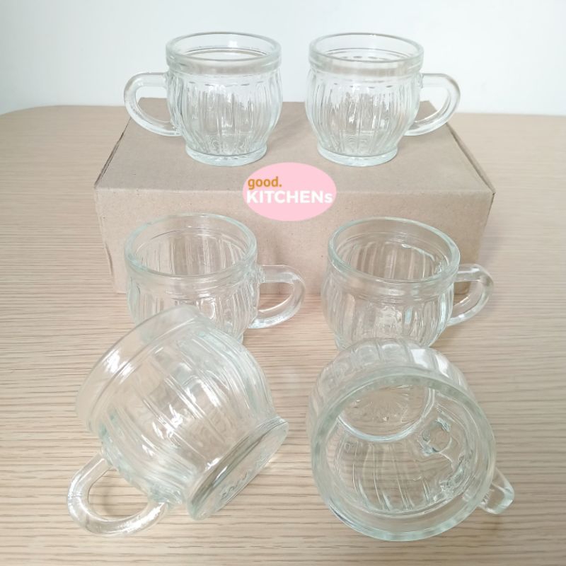 FLASH SALE G126 [6 PCS] GELAS KACA 100ML GELAS KECIL GELAS SLOKI GELAS MINUM GELAS SOUVENIR FTC-5