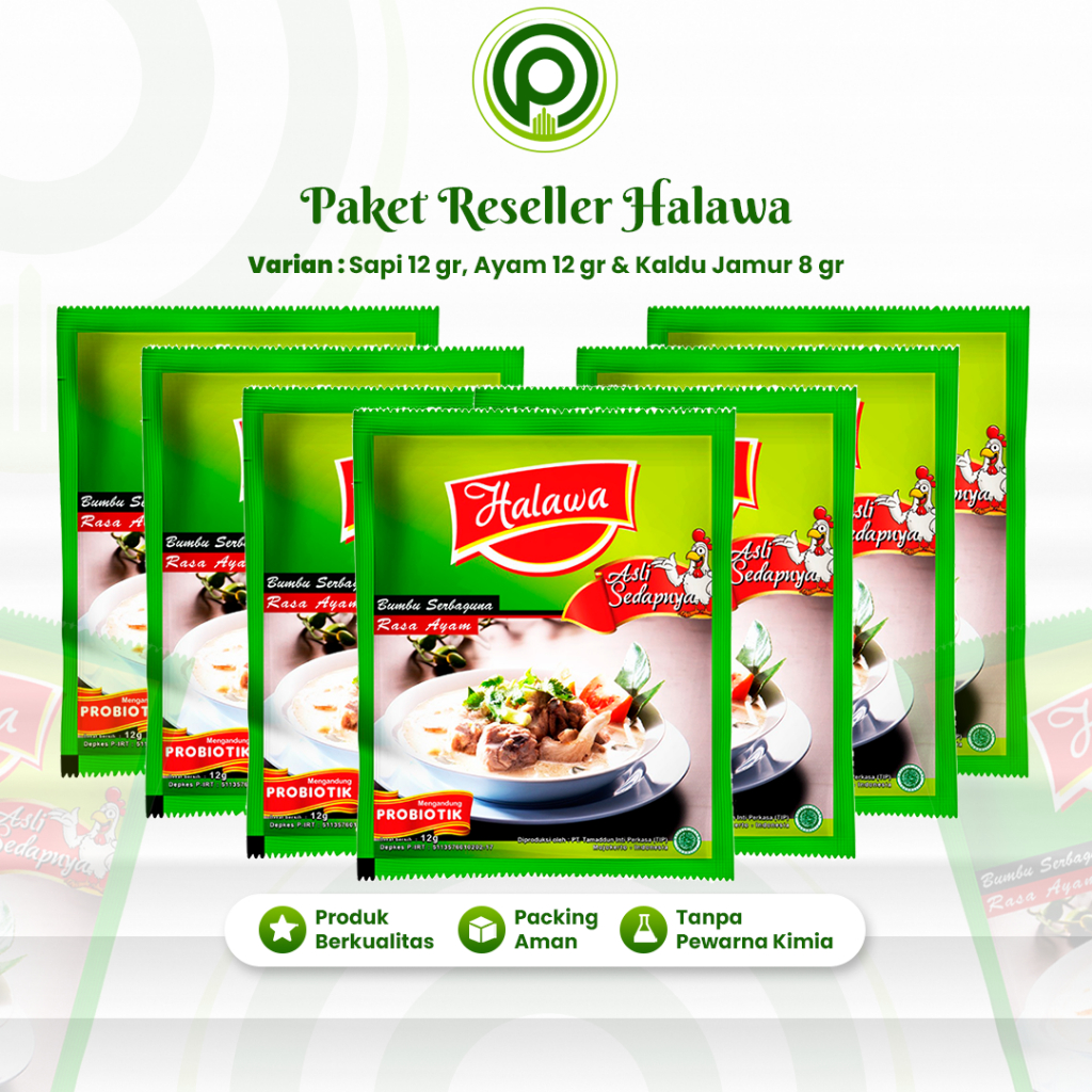 

Paket Reseller Halawa Bumbu Masak Organik Penyedap Rasa Serbaguna Sehat Berkualitas